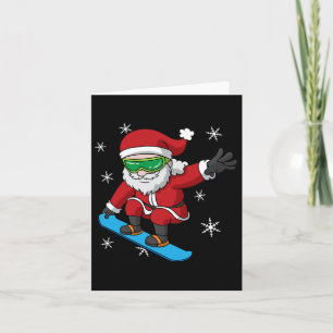 Snowboarder kerstkerstman Snowboard Snowbo Kaart