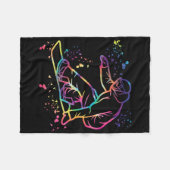 Snowboarder Kleurrijk Snowboard Snowboarden 1 Fleece Deken (Voorkant (Horizontaal))