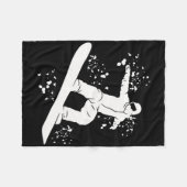 Snowboarder Kleurrijk Snowboard Snowboarden 2 Fleece Deken (Voorkant (Horizontaal))