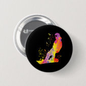 Snowboarder Kleurrijk Snowboard Snowboarden 6 Ronde Button 5,7 Cm (Voorkant /achterkant)