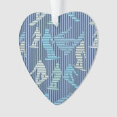 Snowboarder lijnen ornament (voorkant)