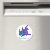 Snowboarder Logo magneet (Insitu (Vaatwasser))