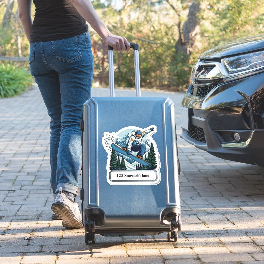 Snowboarder mailbox address sticker (Valise Insitu)
