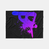 Snowboarder Mannen Snowboarding Wintersport Fleece Deken (Voorkant (Horizontaal))