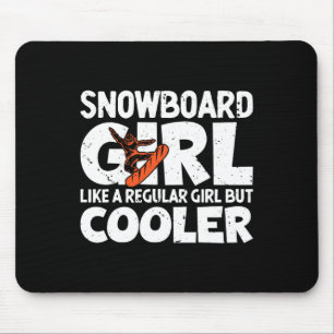Snowboarder Meisje Snowboard Snowboard Gifts Wint Muismat