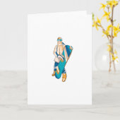 Snowboarder mensen kaart (Gele Bloem)