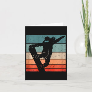 Snowboarder Mountains Skipiste Retro Snowboarden Kaart
