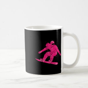 Snowboarder Mountains Skipiste Retro Snowboarden Koffiemok