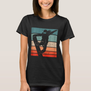 Snowboarder Mountains Skipiste Retro Snowboarden T-shirt