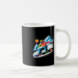 Snowboarder Ontdek de hellingen van snowboarden li Koffiemok