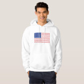 Snowboarder-Patriottische vlag Hoodie (Voorkant volledig)