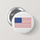 Snowboarder-Patriottische vlag Ronde Button 5,7 Cm (Voorkant /achterkant)