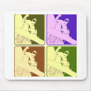 Snowboarder/Pop Art Muismat