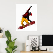Snowboarder Poster (Thuiskantoor)