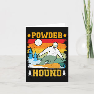 Snowboarder Powder Hound Funny Snowboarding Kinder Kaart