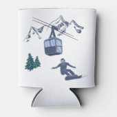 Snowboarder Power to People Ski Resort Blikjeskoeler (Voorkant)