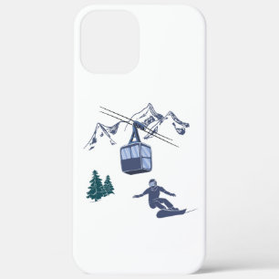 Snowboarder Power to People Ski Resort iPhone 12 Pro Max Hoesje