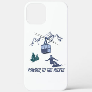 Snowboarder Power to People Ski Resort iPhone 12 Pro Max Hoesje