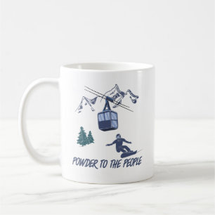 Snowboarder Power to People Ski Resort Koffiemok