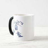 Snowboarder Power to People Ski Resort Magische Mok (Voorkant links)