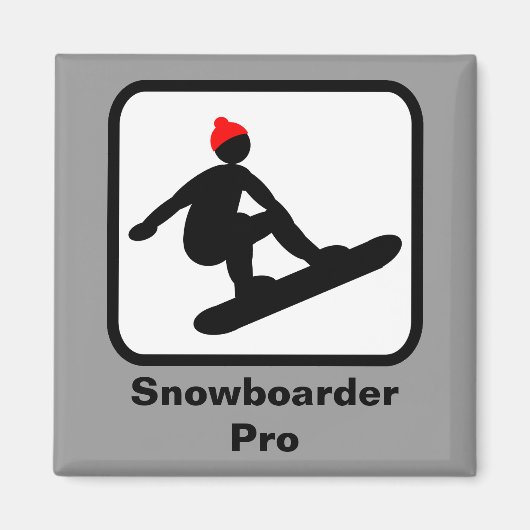 Snowboarder Pro Magneet (Voorkant)