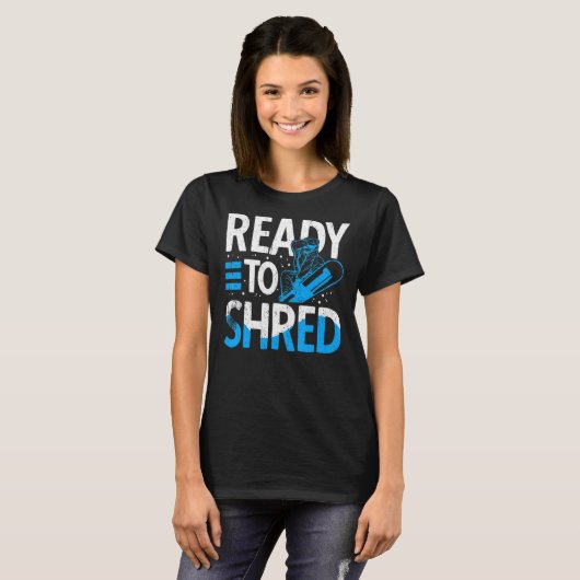 Snowboarder Ready To Shred Ski T-shirt (Voorkant volledig)