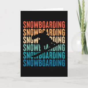 Snowboarder Retro Gift for Snowboarder Kaart