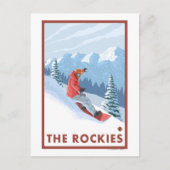 Snowboarder Scene - de Rockies Briefkaart (Voorkant)