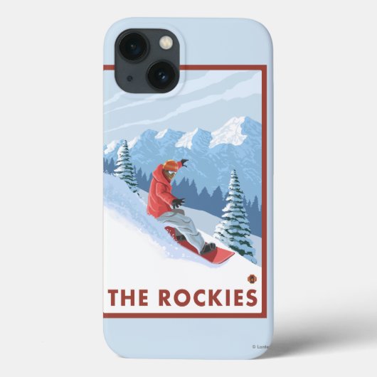 Snowboarder Scene - de Rockies Case-Mate iPhone Case (Achterkant)