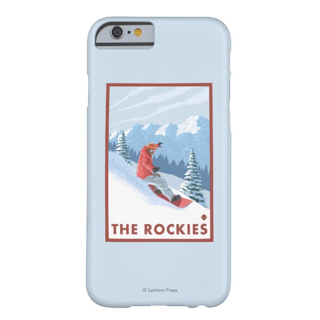 Snowboarder Scene - de Rockies Case-Mate iPhone Case (Achterkant)