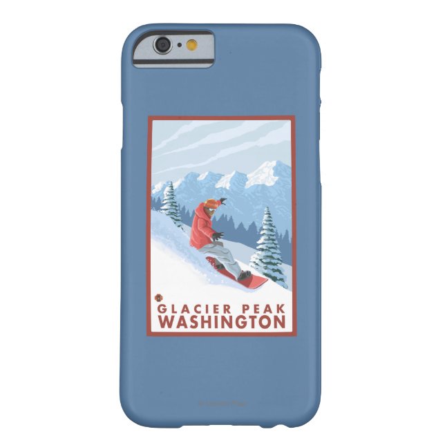 Snowboarder Scene - Glacier Peak, Washington Case-Mate iPhone Case (Achterkant)
