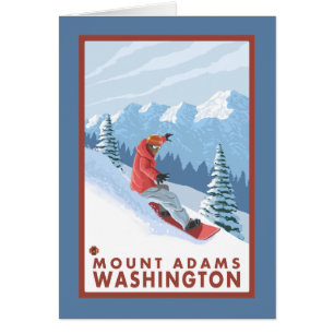 Snowboarder Scene - Mount Adams, Washington