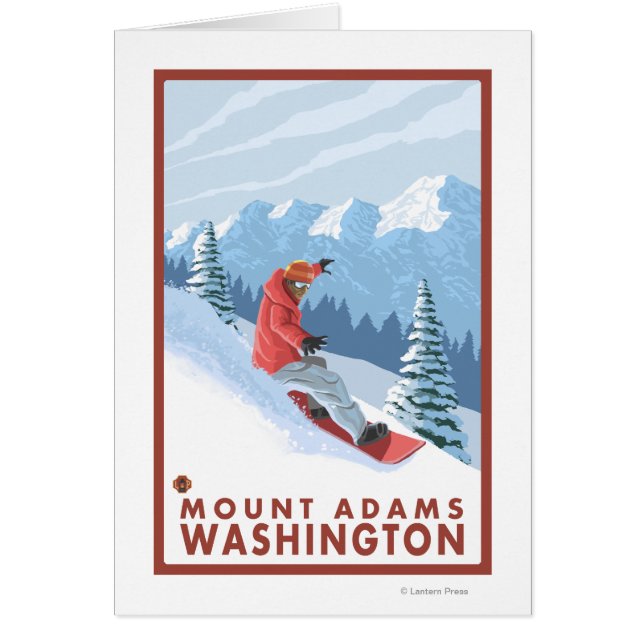 Snowboarder Scene - Mount Adams, Washington (Voorkant)