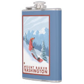 Snowboarder Scene - Mount Baker, Washington Heupfles (Links)