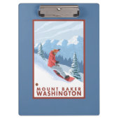 Snowboarder Scene - Mount Baker, Washington Klembord (Voorkant)