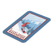 Snowboarder Scene - Mount Baker, Washington Magneet (Linkerzijde)