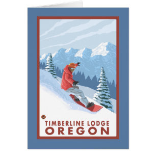 Snowboarder Scene - Timberline Lodge, Oregon