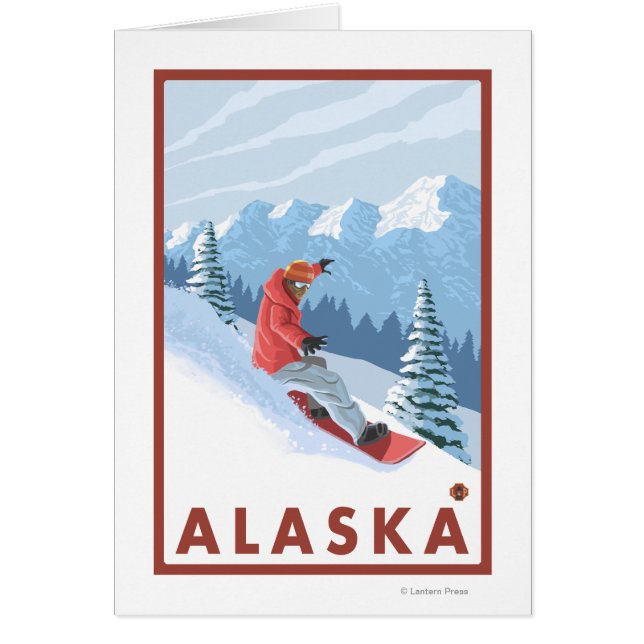 Snowboarder Scene- Vintage Travel Poster 2 (Voorkant)