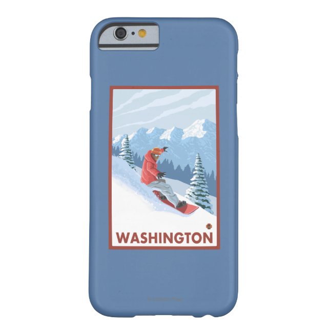 Snowboarder Scene - Washington Case-Mate iPhone Case (Achterkant)