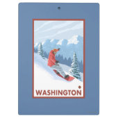 Snowboarder Scene - Washington Klembord (Achterkant)