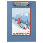 Snowboarder Scene - Washington Klembord (Voorkant)