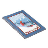 Snowboarder Scene - Washington Notitieboek (Rechterzijde)