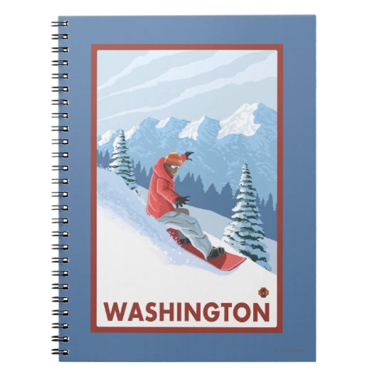 Snowboarder Scene - Washington Notitieboek (Voorkant)