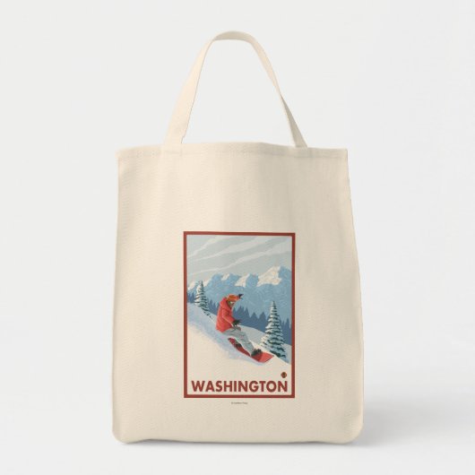 Snowboarder Scene - Washington Tote Bag (Voorkant)