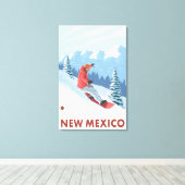 Snowboarder SceneNew Mexico Canvas Afdruk (Insitu (Houten vloer))
