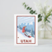 Snowboarder SceneUtah Briefkaart (Staand voorkant)