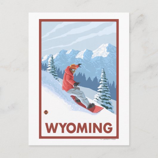 Snowboarder SceneWyoming Briefkaart (Voorkant)