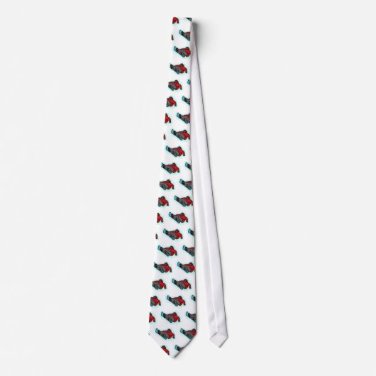 Snowboarder shred necktie stropdas (Voorkant)
