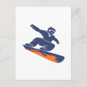 Snowboarder silhouet - Kies achtergrondkleur Briefkaart (Voorkant)