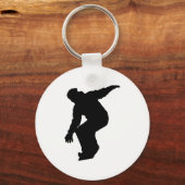 Snowboarder Silhouette Sleutelhanger (Voorkant)